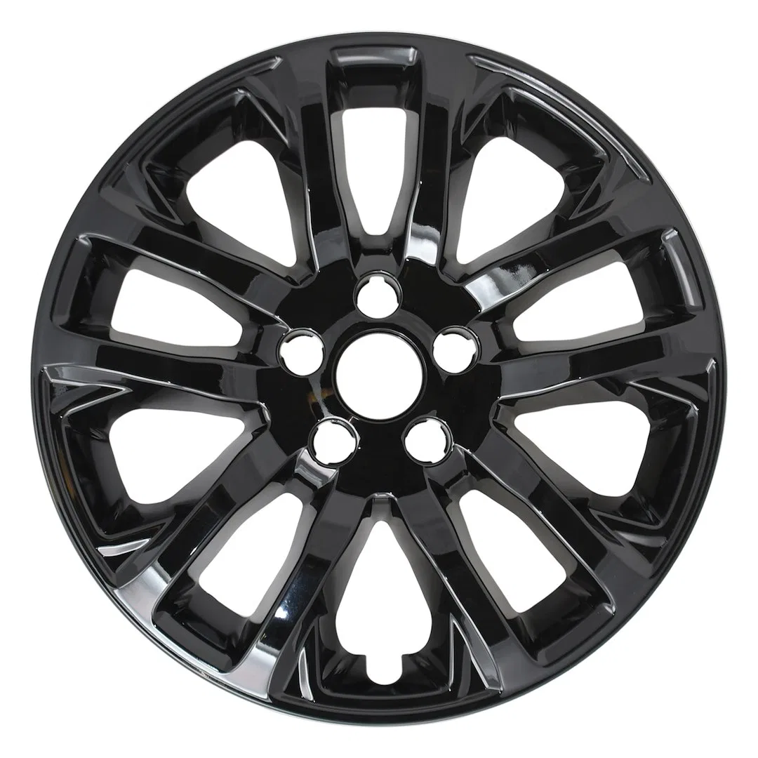IMP457BLK – COAST2COAST Wheel Skin, 17 Inch 5 Double Spokes Snap-On Painted Gloss Black ABS Plastic Set Of 4
